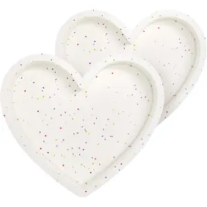 8 Inch  Heart Shaped Cake Pans Small Heart Cake Pan Set Nonstick  Heart Molds for Baking (2 Pcs, Cream)