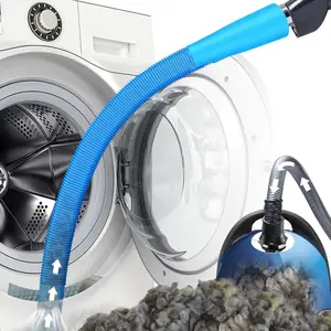 Dryer Vent Cleaner Kit, Dryer Lint Vacuum Attachment Compatible with Most Vacuum Cleaner, Dryer Vent Cleaning Tool Vacuum Hose with Universal Connector, 31.5 Inch, Blue