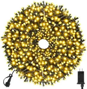Christmas Tree Lights String Lights 500 LED 164FT Outdoor Indoor Decoration,  Warm White Fairy Light Christmas Lights End to End Connectable 8 Lighting Modes UL588