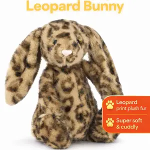 Jellycat Cobblehop Leopard Bunny Stuffed Plush, Cute Bunny Doll, Cozy Gift for Her, Collectible Gift with Dust Bag, NWT