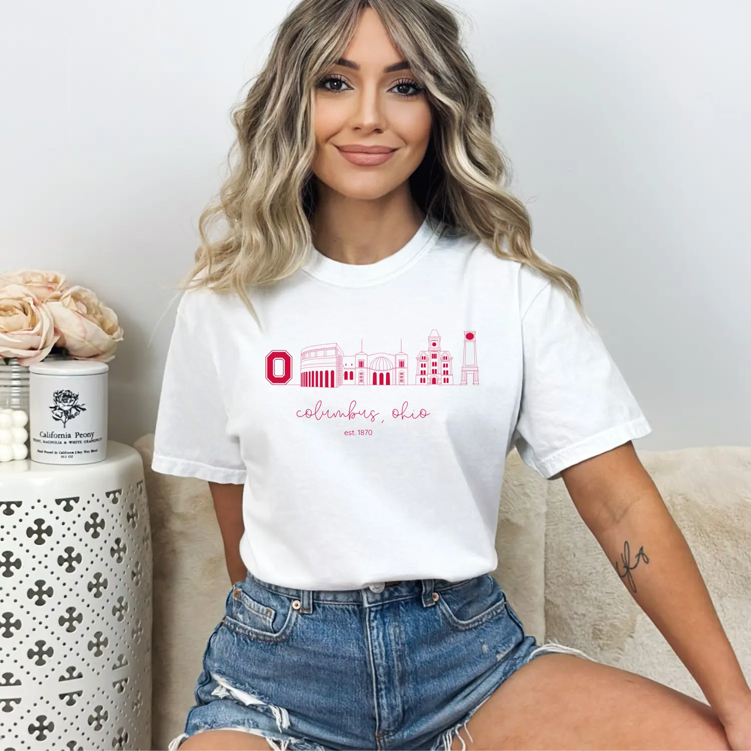 Ohio State Campus Inspired Game Day Tee