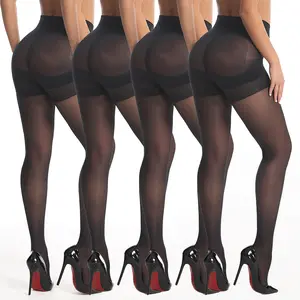 Women's 40 Denier Tummy Control Pantyhose – 4/2 Pairs Sheer Control Top Tights, Run-Resistant Nylons for Spring & Easter Outfit
