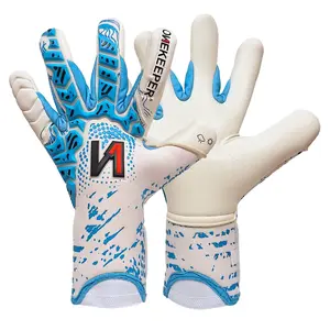 ONEKEEPER Iconic - Negative Cut Blue Pro-Level Goalkeeper Gloves for Kids, Youth and Adults