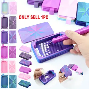 New Diamond Painting Tray with Lid, Storage Tray Design, Accessories & Tools, Suitable for 5D Diamond Painting Set, Diamond Art Tools