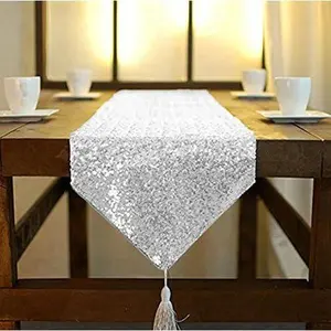 Wedding Decor Sequin Elegant Tassel Table Runner -12x72-Inch-Plates Party Supplies Sequeen Table Runnes~1005E