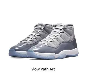 The ultimate grey high-tops. Premium patent leather + icy sole
