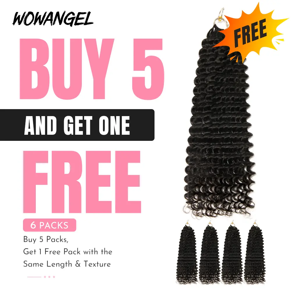 [Free Gift-Not for Sale] 1 Pack Wowangel Feather Crochet  Miracle Knots Crochet Hair Extensions Feather Crocher Real Human Hair