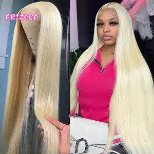 250%Density Human Hair Wig 613 Honey Blonde Colored Lace Front Wigs Straight Human Hair 13x6 HD Lace Frontal Wig For Black Women