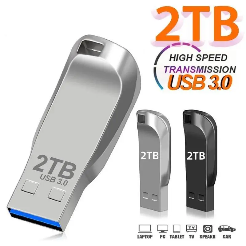 2TB Flash Drives USB 3.0 Mini High Speed Metal Pendrive Portable Drive Waterproof Memoria Storage U Disk 1TB 512GB Stick
