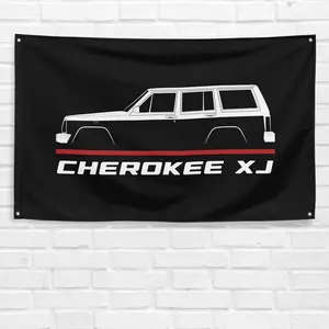 For Jeep Cherokee XJ 1983-2001 Car Enthusiast 3x5 ft Flag Gift Banner Decor Print Ornaments For Jeep Cherokee XJ 1983-2001 Car Enthusiast 3x5 ft Flag Gift Banner Decor Print Ornaments