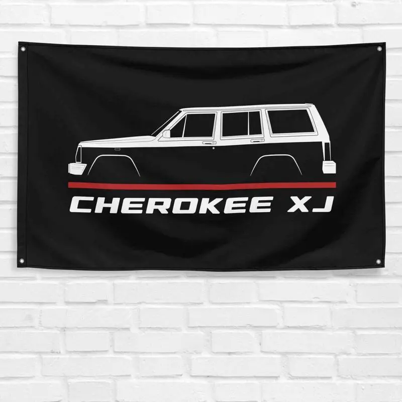 Jeep Cherokee XJ 1983-2001 Custom Wall Banner, Decorative Banner for Car Enthusiasts, Festive Home Party Supplies Decor Prt Ornament Gi