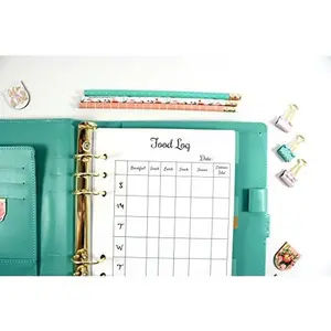 A5 Planner Weekly Food Log, Filofax A5 Planner Inserts, Carpe Diem A5 Inserts, Pre-punched A5 Planner Food Log Inserts, A5 Fitness