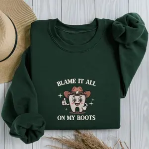 Embroidered Dental Sweatshirt, Cowboy Tooth Sweatshirt, Dental Hygienist Graduation Gift For Dentist TShirt, Dental Assistant Tee Dental Office