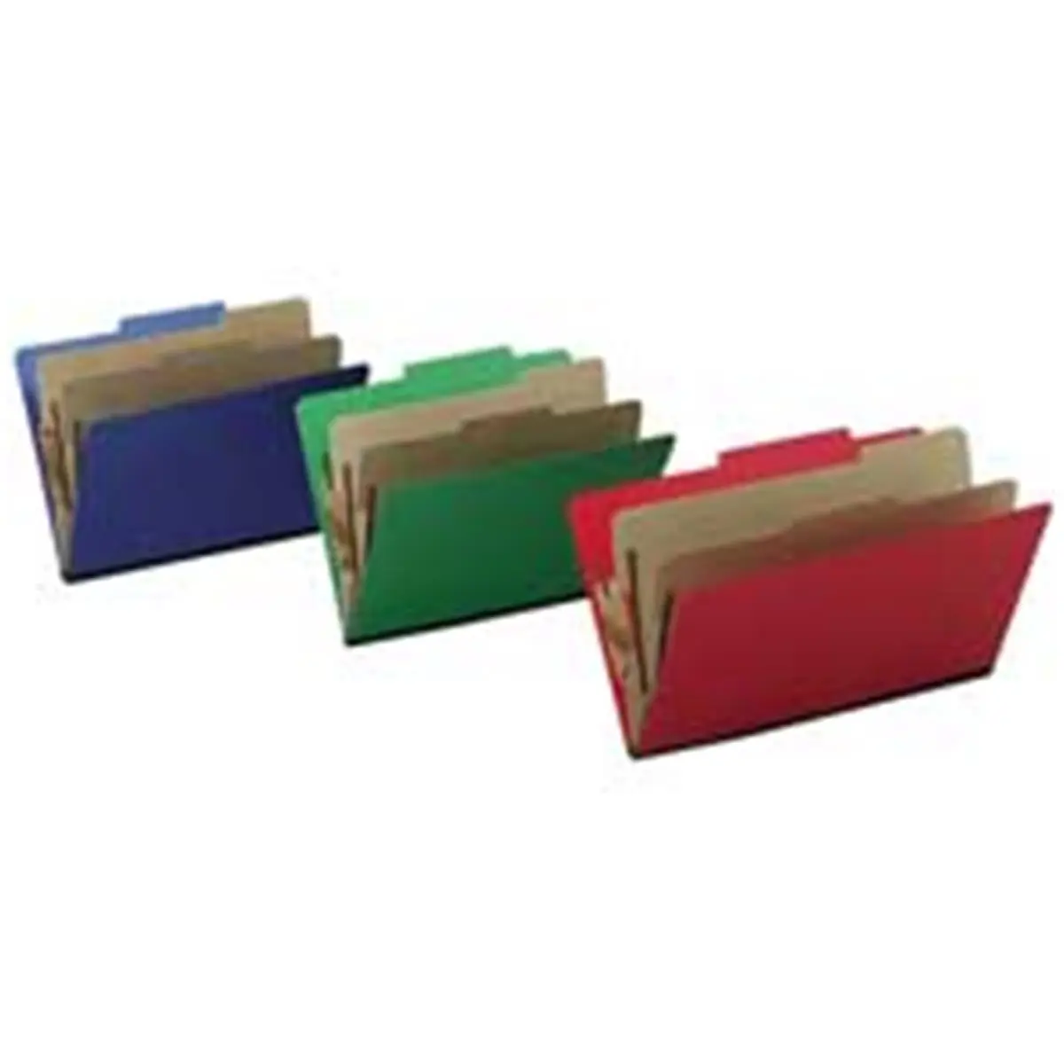 Acco Brands Inc. 6-Part Top-Tab File Folders with Fasteners, 2 Center Leaves, 3in. Expansion, Letter Size, Blue, Durable Acrylic-Coat 15 Point Cover Stock, Reinforced Expandable Tyvek Gusset, Six-Part File