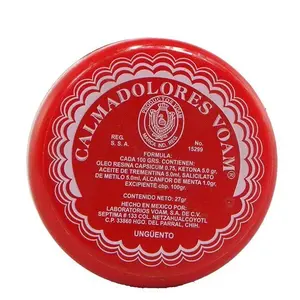 Calmadolores Voam Unguento 27g Fast Pain Relief Balm with Ketona & Alcanfor Formula Made in Mexico