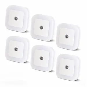 6 Pack LED Night Lights with Dusk to Dawn Sensor,  Soft White, Plug in Wall Night Lights for Kids, Kitchen, Hallway, Bathroom, Bedroom,Non-Dimmable