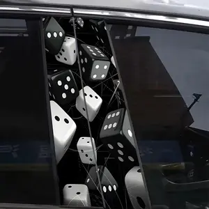 Dice Pattern Car Sticker, Waterproof Car Bumper Sticker, Car Exterior Decorative Sticker, Universal Car Accessories for Car Body Window, Car Decals, Sticker for Cars, Truck Car Decal
