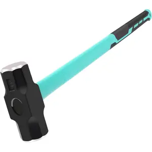 Sledge and Club with Construction, Ergonomic No-Slip H-Grip Handle, Fiberglass Core, High Strength for Construction,Land Management, Yard Work (B-8LB)