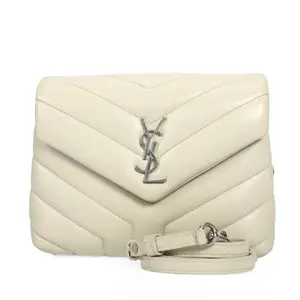 Pre-owned Yves Saint Laurent Calfskin Crossbody Bags YSL Saint Laurent Loulou White 48962840 hz