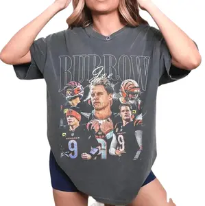 Joe Burrow Vintage Bootleg Shirt, Joe Burrow Comfort Color Shirt, Vintage Football Shirts, Gift For Fan NHB