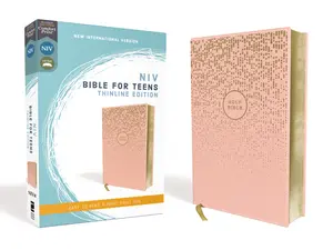 NIV, Bible for Teens, Thinline Edition, Leathersoft, Pink, Red Letter, Comfort Print by Zondervan [Leatherbound Book]