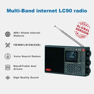 Choyong LC90 Multi-Band Portable AM/FM Radio with WiFi/4G, Bluetooth, TF Card, Portable Shortwave Radio Receiver with SSB, Longwave & Shortwave Options