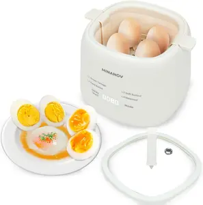 Electric Egg Cooker With Auto Shut Off And Alarm- Egg Maker Machine for Hard Boiled, Soft Boiled, Steamed Egg, Onsen Tamago - Smart Egg Cooker for Home,Kitchen, RV,Camping