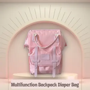 Lottis-Multifunction Backpack Diaper Bag Waterproof, Mochila Grande para bebes y niños con puerto de carga USB Impermeable Plain Plain