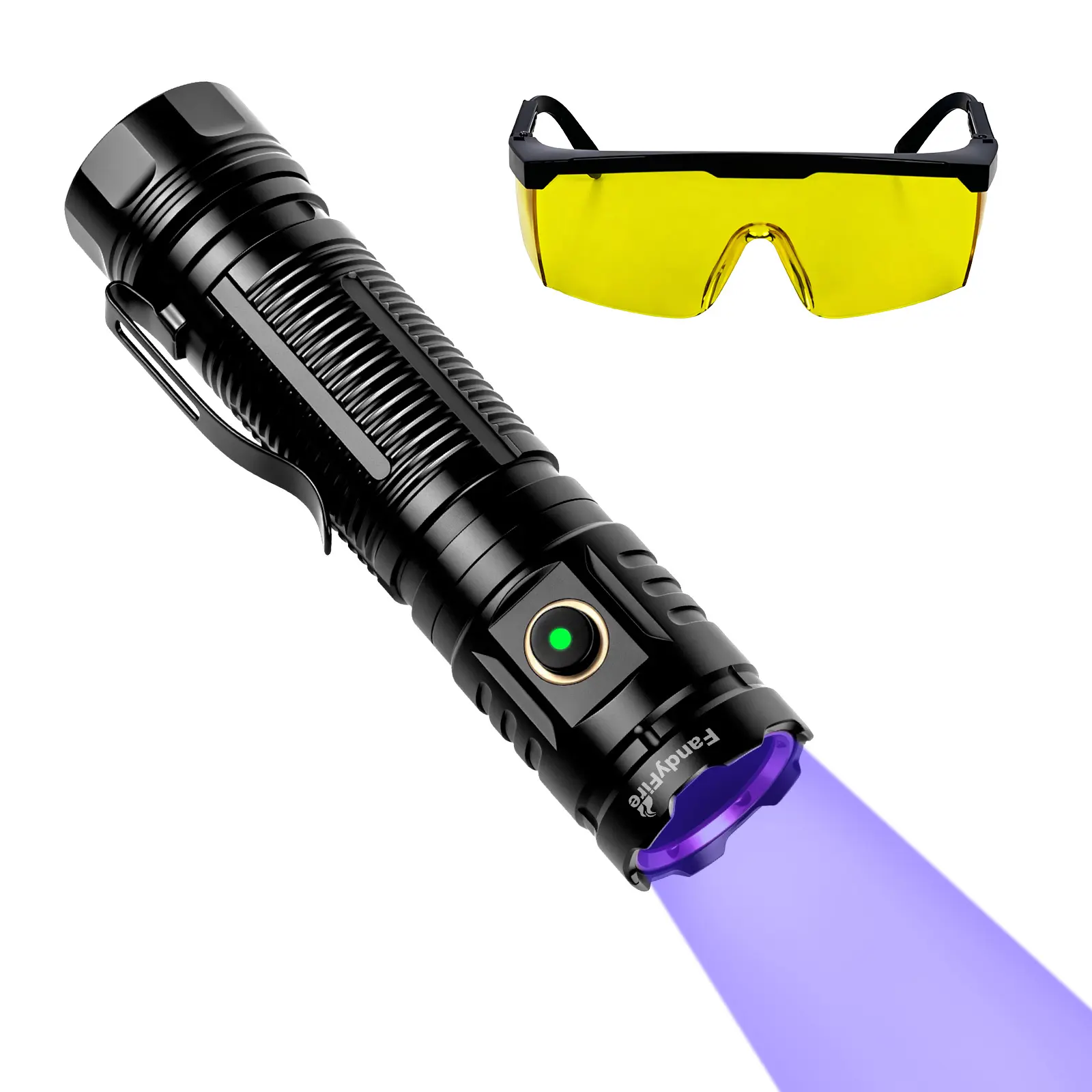 UV Flashlight 365nm, 30W High Power Black Light USB-C Rechargeable, Portable UV Torch for Blood Tracking, Pet Urine Stains, Scorpions, Resin Curing, Leak Detection Blacklight