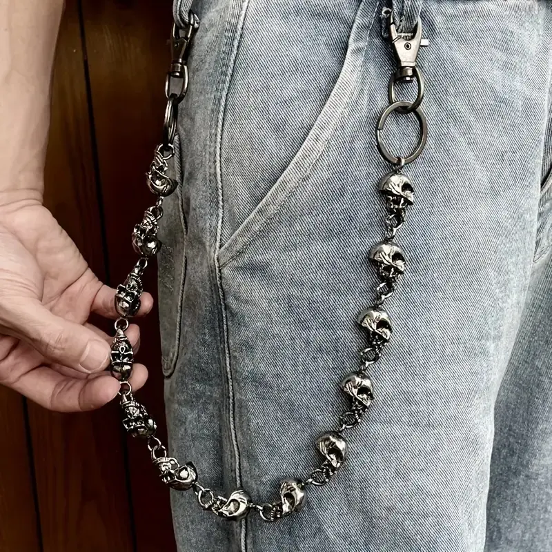 Trouser Chains for Men Pants Chain Jean Chains Belt Chain Biker Wallet Chain Skull Pants Chains for Men Biker Chain Punk Heavy Skull Goth Accessories