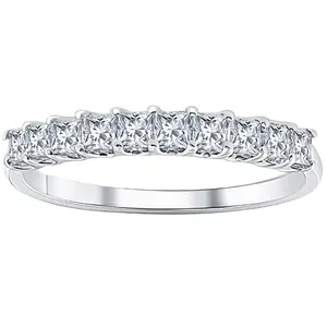 1/2CT Princess Cut Diamond U-Prong Wedding Ring 10k White Gold