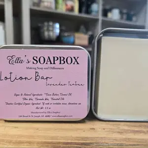 Lavender Tea Tree Hard Lotion Bar - Moisturizing Body Care with Herbal Extracts - 3.5 oz (88g) - All Natural and Organic Ingredients skin