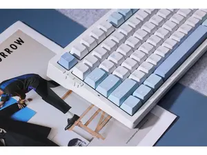MCHOSE G75 PRO 75% Wireless Mechanical Keyboard, TKL Keyboards Tri-Mode BT5.0/2.4GHz/USB-C, Hot Swap Custom Creamy Keyboards Linear Switch, Double Shot PBT Keycaps RGB LED Backlit (Blue/Cabbage Tofu)
