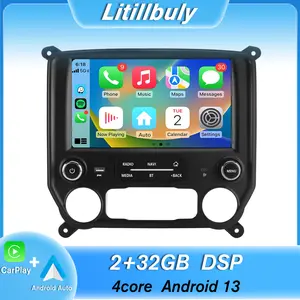 Car Stereo for Chevy Silverado GMC Sierra 2014-2018 touch screen has Android Auto Wireless Carplay, Bluetooth WIFI supports GPS Navigation(With Bose system, you need to purchase an additional fiber optic box! ! !）