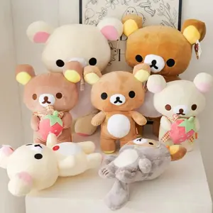 Cute Rilakkuma Plushies Doll Stuffed Fluffy Korilakkuma Bear Plushies Toy Plushies Stuffed Anime Brown White Rilakkuma Dolls