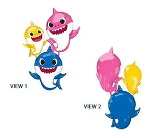 66" Air Walker Shape Baby Shark Helium Foil Balloon (1 Pack) #40764