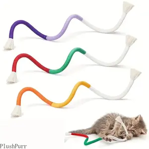 3 Pcs Cat Chew Rope Toys, 2026 Durable Indoor Kitty Accessories for Teeth Cleaning, Bite Training, Interactive Daily Entertainment outdoorfun