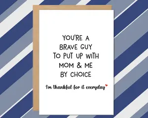 Funny Stepdad Card, Funny Stepdad Father's Day Cards, Bonus Dad Gifts, Best Stepdad Card, Gifts From Step Kids, From StepDaughter, Birthday