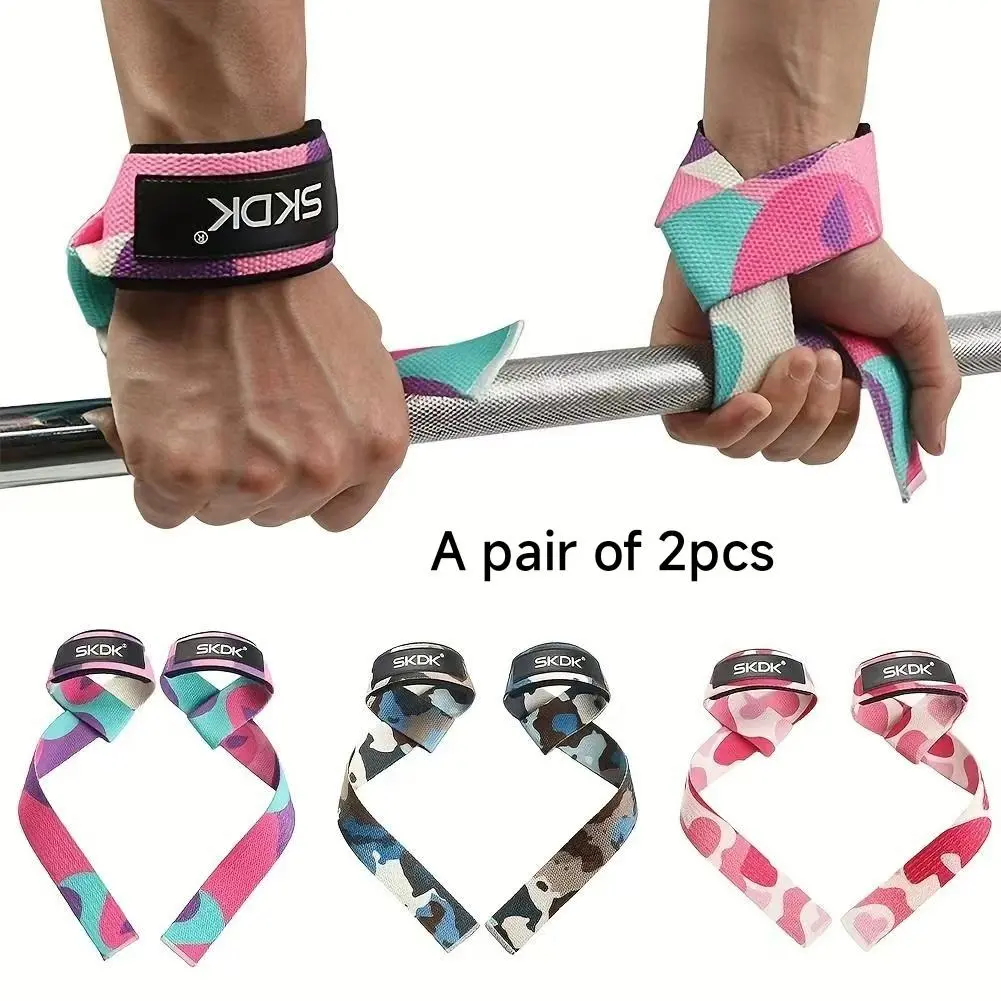 Sports Wristband, Gym Weightlifting Deadlift Strap, Cotton Hard Pull Grip Band with Neoprene Padded & Non-slip Silicone, Lifting Wrist Straps, Workout Accessories, Fitness Accessories, Sports Accessories