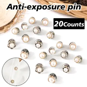 20 Counts Shirt No-Sew Buttons, with reusable design, serve long for clothing decoration and security  Women