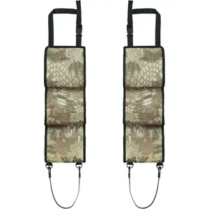 Seat Back Gun Rack, Gun Sling Bag, Camo Front Seat Gun Organizer Holder for Hunting Rifles/Shotguns for 3 Guns, Rifles, Shotguns in Cars, Trucks & SUV for Hunting Sports Camouflage