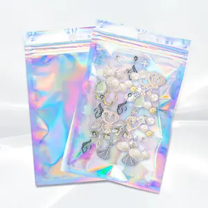 100 count Holographic Resealable Bags, 4x6 inch Packaging Foil Pouch , Mylar  Storage Bag  for Small Business and Party Favor......