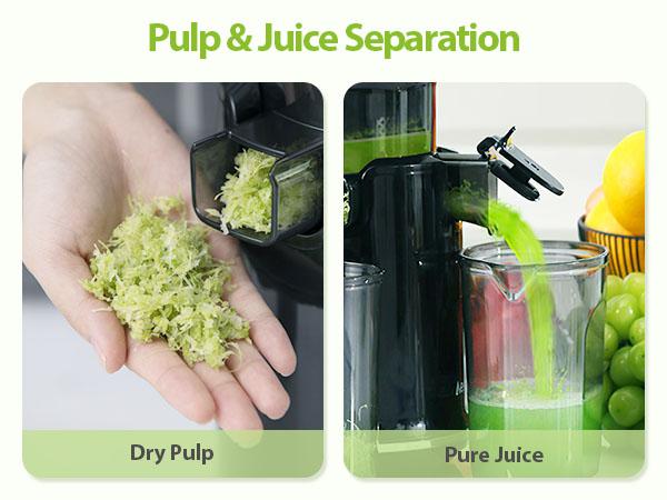 Aeitto Max5 Juicer, Cold Press Juicer with 5.8" Large Feed Chute,1.7L Large Capacity, 250W Whole Masticating Juicers for Vegetable and Fruit, High Juice Yield, Easy to Clean with Brush, Ice Fruit, BPA-Free, Smart recipes App