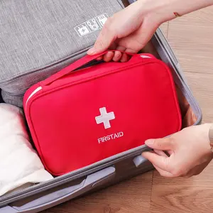 Portable Medical Bag, Classic Style Medicine Storage Pouch, Compact Travel First Aid Kit, Essential Emergency Supplies Organizer, Travel Friendly Kit