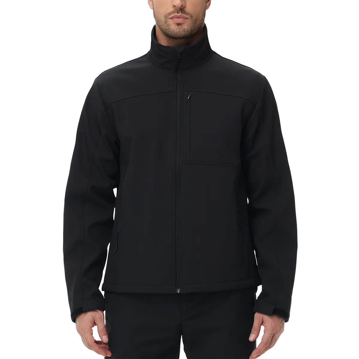 Men's Softshell Jacket, Fleece Lined Waterproof Windbreaker, Lightweight Warm Outdoor Coat for Hiking, Camping and Work