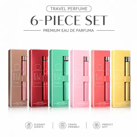 6-Piece Set Women's Eau De Parfuma Fragrance Spray,Travel Size ‌Premium Perfume, Long-Lasting, 6 Different Scents,Perfect For Dating, Daily Life, Parties,Gift Giving, 1.18 fIoz/35 ml Each Bottle