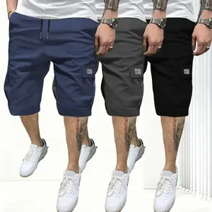 3-Piece Men's Shorts Set - Brown Black & Green - Slanted Pockets - Versatile Casual Wear - 3-Piece Bottoms for Everyday Use Menswear Overalls shorts men SpringStatements，No elasticity。RAIMENTRY