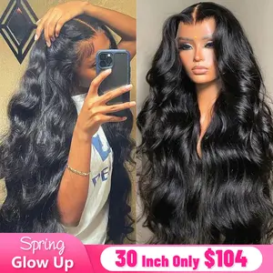 [Hot] TikTokShopBlackFriday Bling Hair Body Wave 13x4 Transparent Lace Front Wigs Human Hair 180% Density 13x6 Transparent Lace Frontal Wigs Brazilian Natural Color For Black Women #NovaTopFinds
