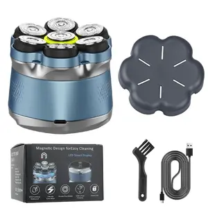 7-Head Electric Bald Head Shaver, Ipx6 Waterproof, USB-C Rechargeable, Rotary Shaver for Men, Efficient Hair Removal Tool, Rechargeable Rotary Shavers
