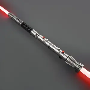 BJSABER Maul-Ventress Style Double-Bladed Lightsaber Staff | Xenopixel | Red Pixel Blade Collectible